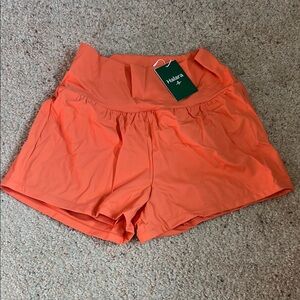 HALARA Women's Bright Orange Athletic Shorts